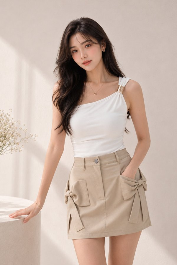Grettia Soft Denim Skorts Sand