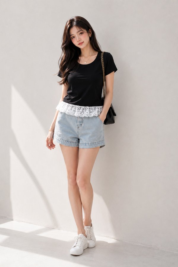Edeena Non-Padded Top Black *PLUSH*