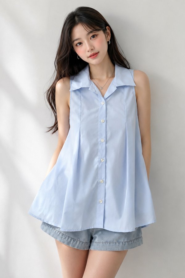 Lola Flare Shirt Blue