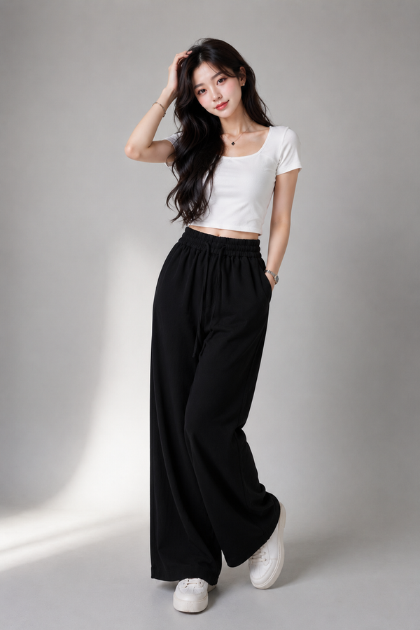 Leda Linen Pants Black