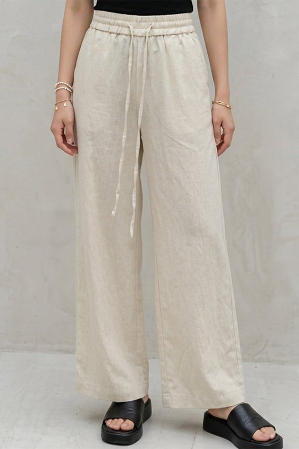 Leda Linen Pants Beige