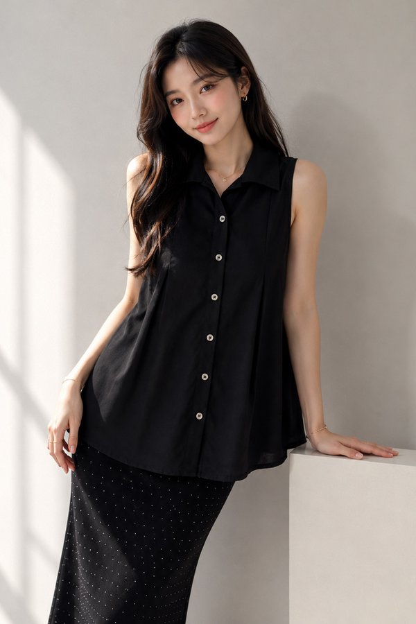 Lola Flare Shirt Black