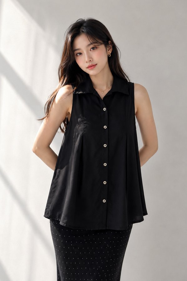 Lola Flare Shirt Black