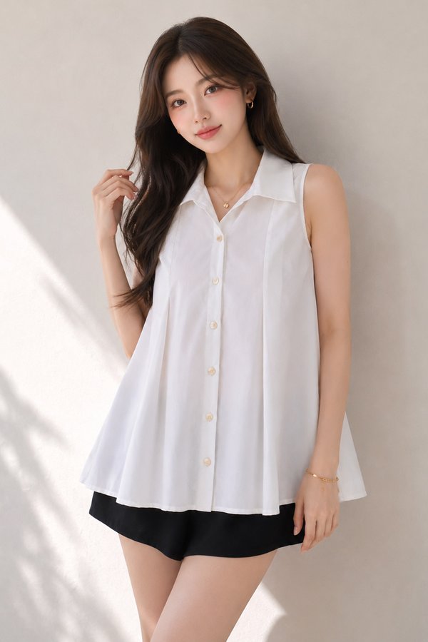 Lola Flare Shirt White