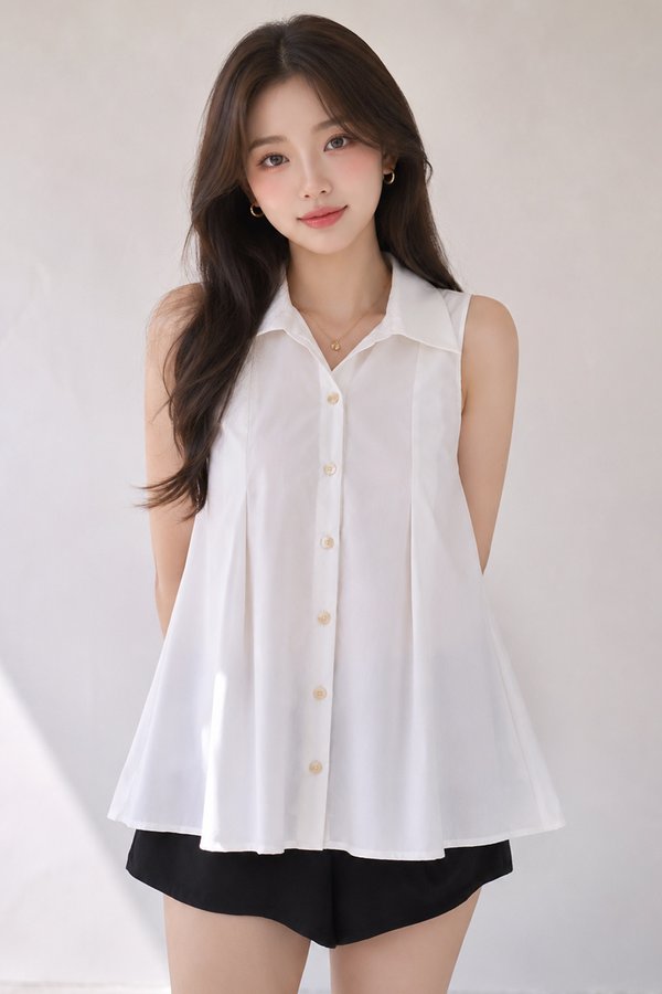Lola Flare Shirt White