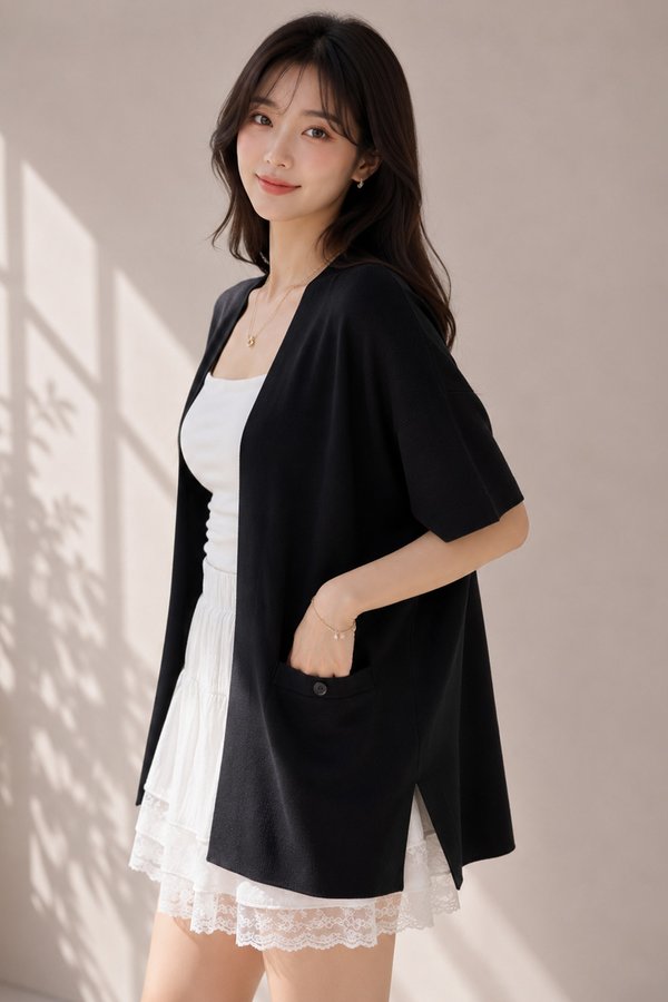 Nomi Kimono Cardi Black