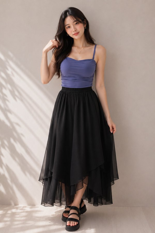 Herina Flowy Skirt Black