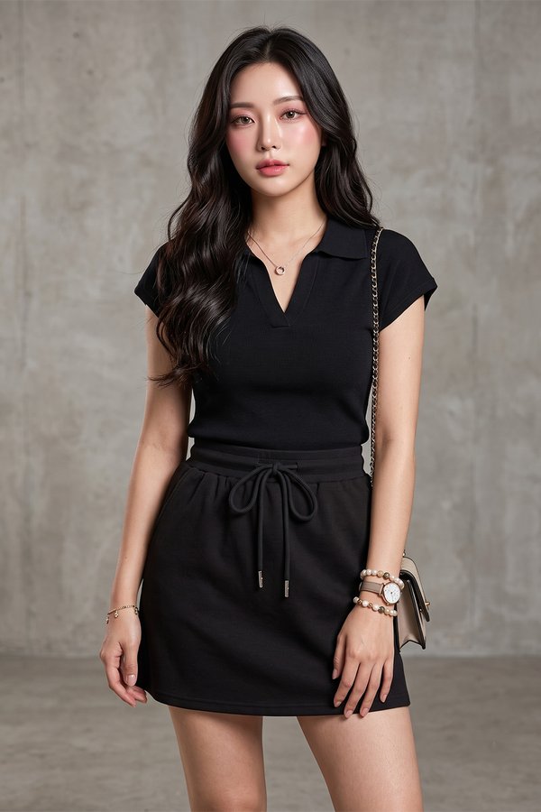 Bermin Knit Top Black