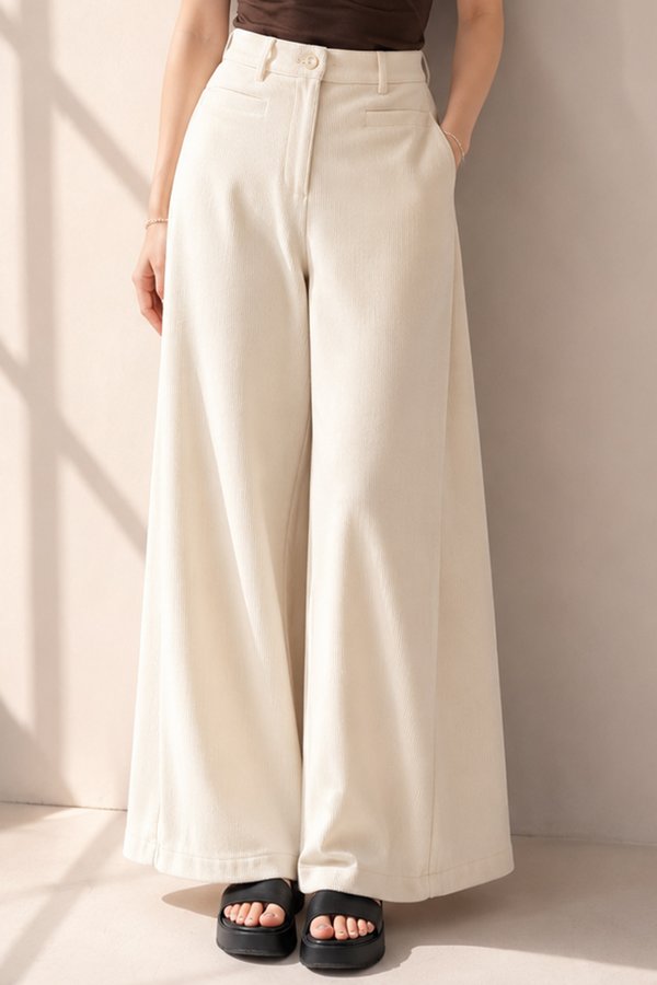 Phyllis Corduroy Pants Cream