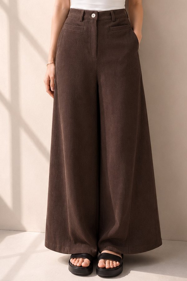 Phyllis Corduroy Pants Coffee