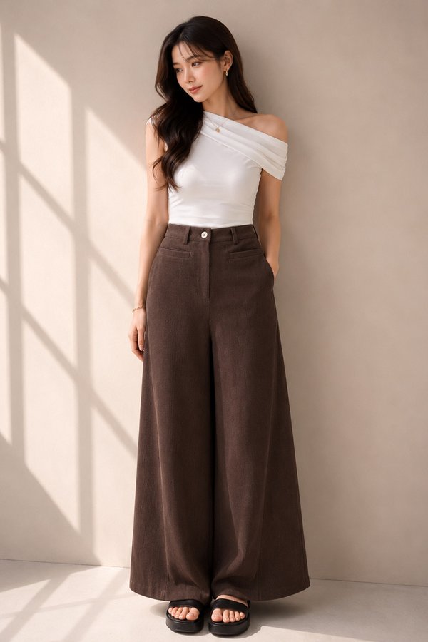 Phyllis Corduroy Pants Coffee