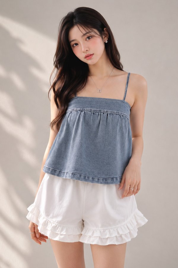 Hira Denim Top Stone Wash
