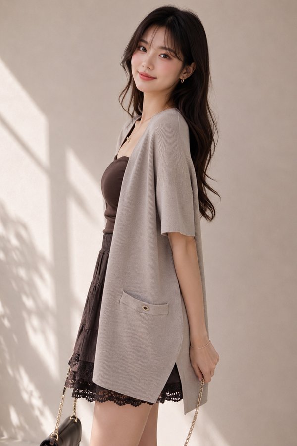 Nomi Kimono Cardi Oatmeal