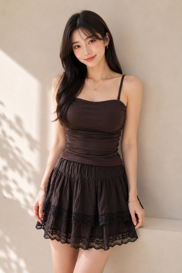 Leia Padded Top Dark Brown *PLUSH*