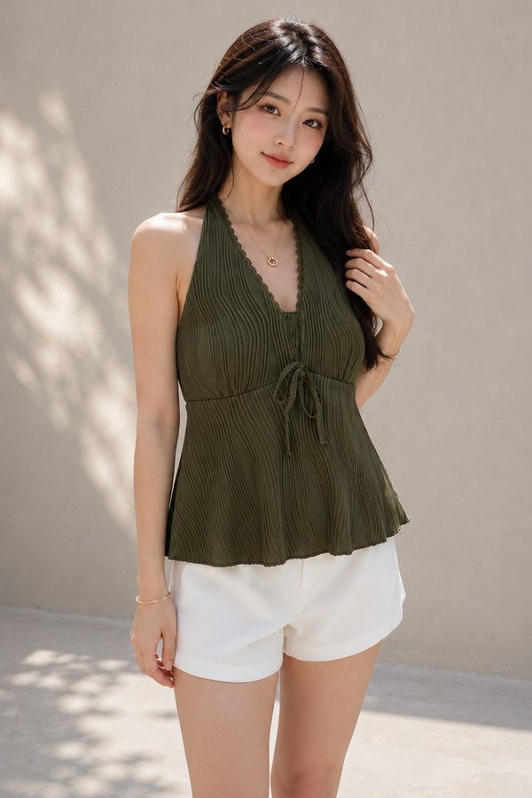 Paige Padded Top Olive