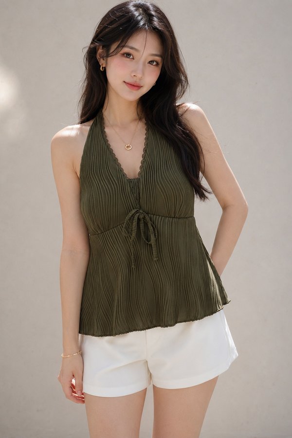 Paige Padded Top Olive