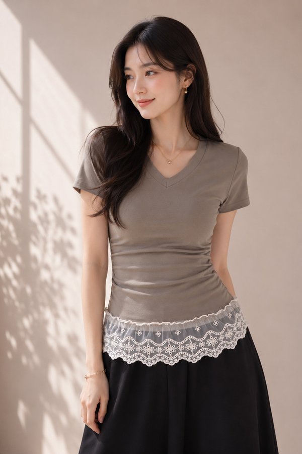 Neva Padded Top Ash Latte *PLUSH*