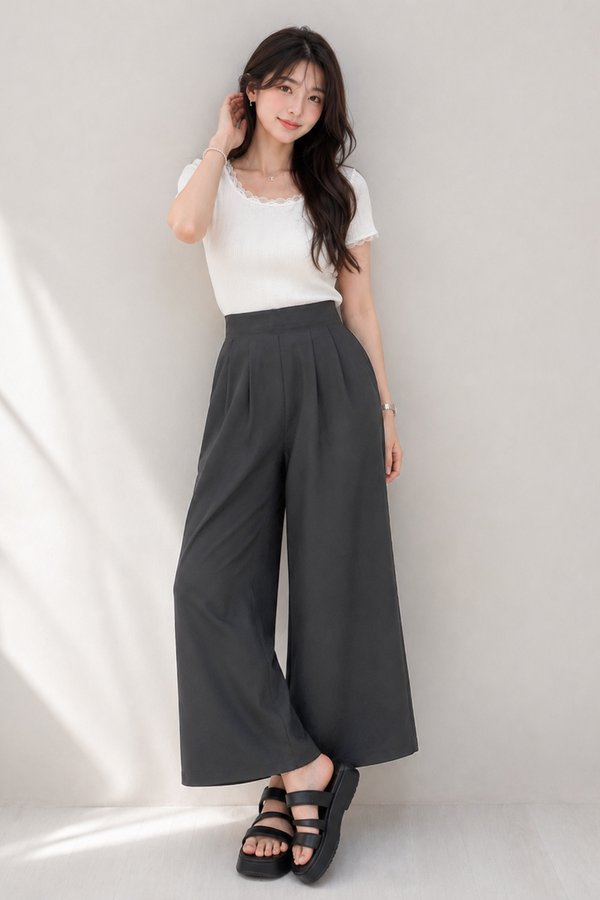 Nina Culottes Dark Grey