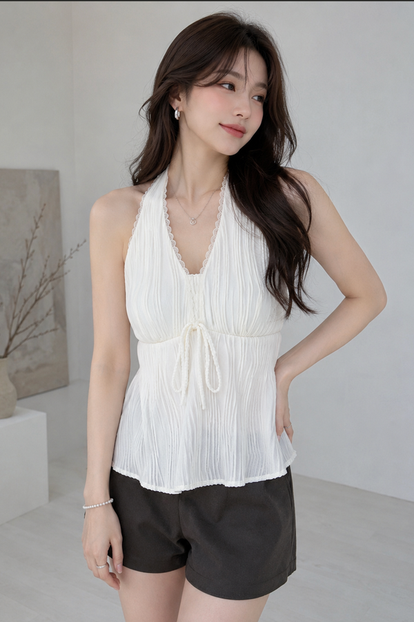 Paige Padded Top White