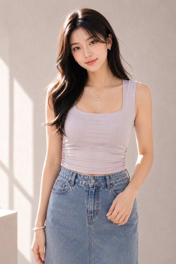 Tasha Padded Top Ash Lavender *PLUSH*