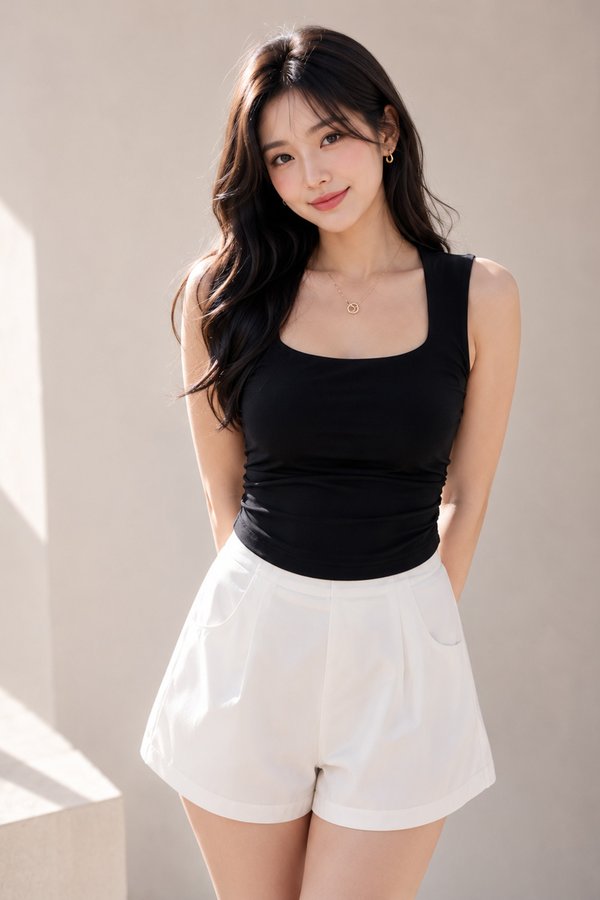 Tasha Padded Top Black *PLUSH*