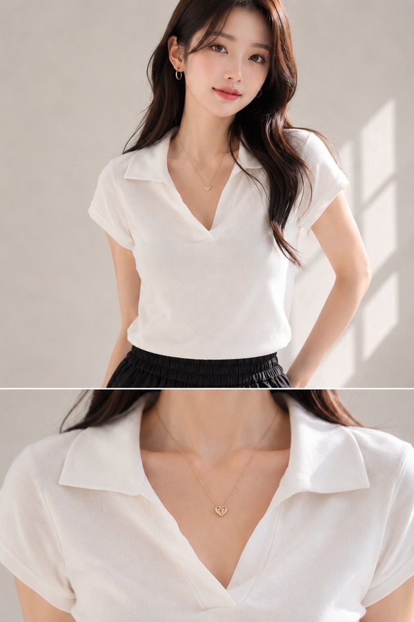 Bermin Knit Top White