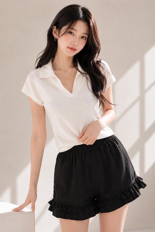 Bermin Knit Top White