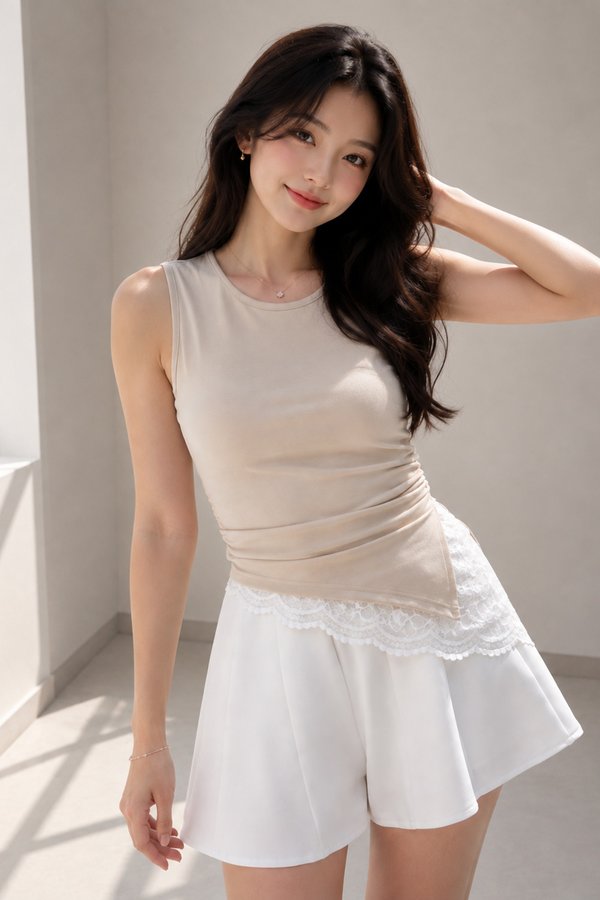Jerinda Padded Top Beige Oat *PLUSH*