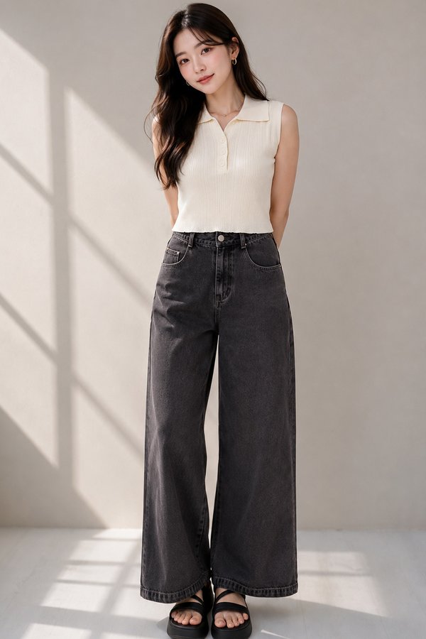 Deyna Denim Jeans Black Acid