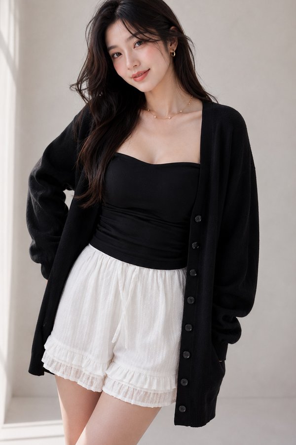 Faye Knit Cardi Black