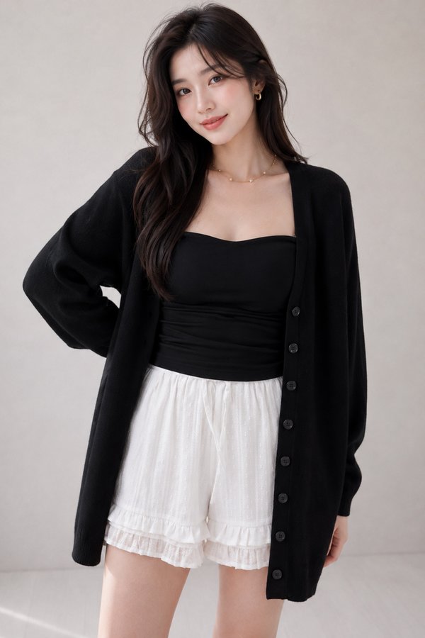 Faye Knit Cardi Black