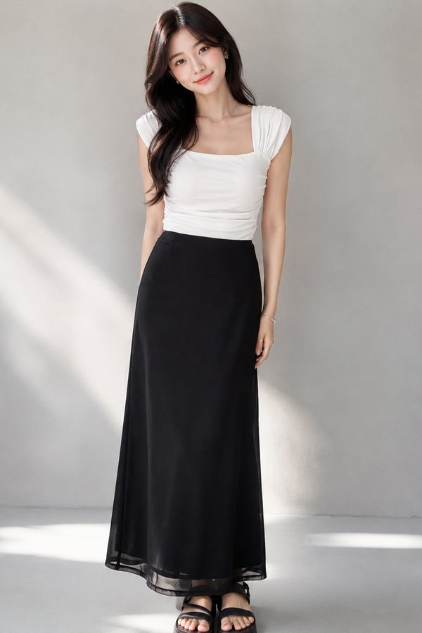 Tara Mesh Skirt Black