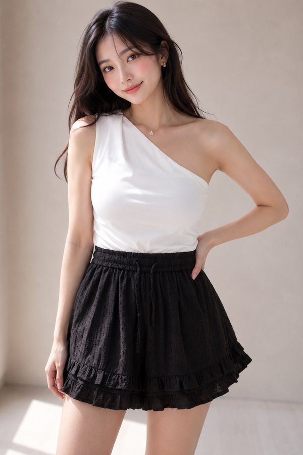Echo Eyelet Shorts Black