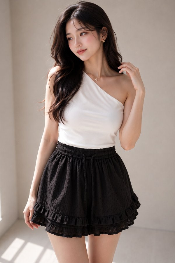 Echo Eyelet Shorts Black
