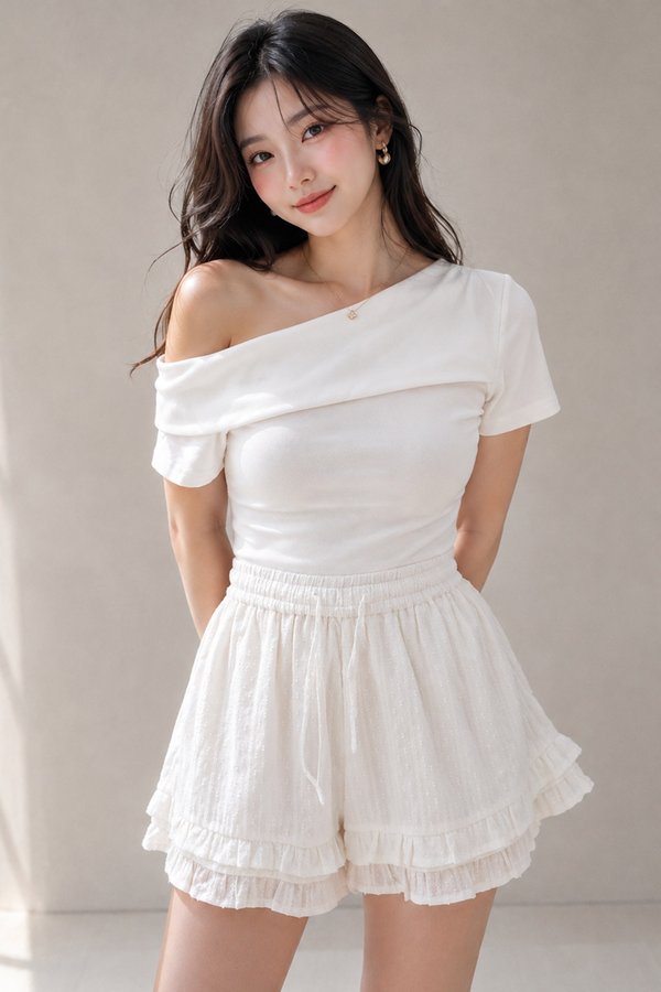 Echo Eyelet Shorts White
