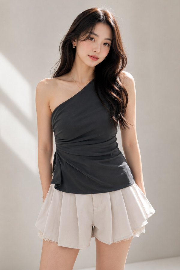 Ines Padded Top Charcoal Grey *PLUSH*