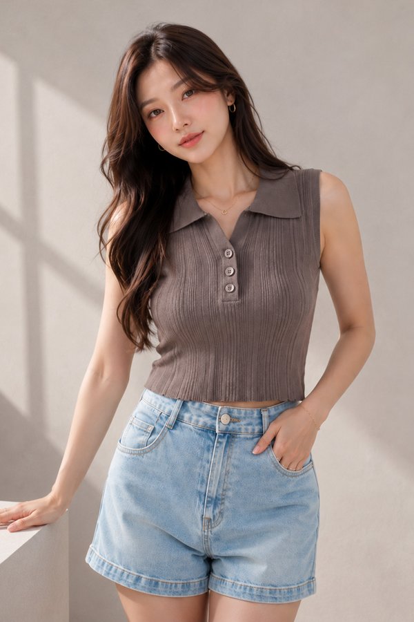Yessa Knit Top Taupe