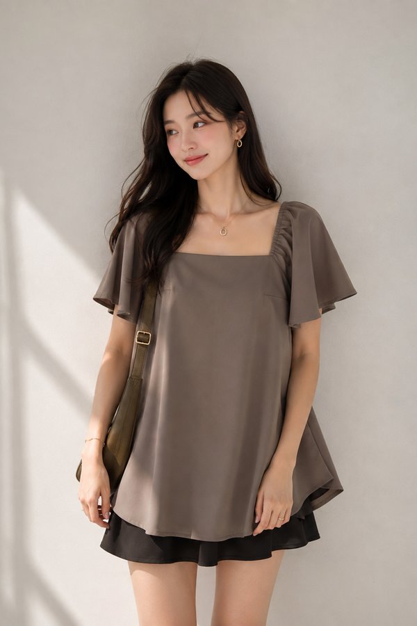 Sarina Top Fossil Grey
