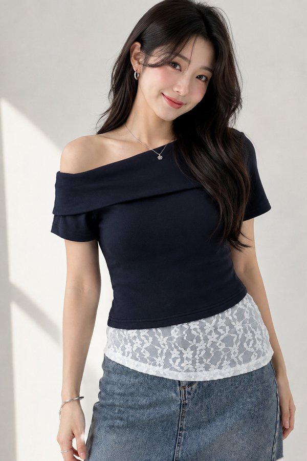 Kattie Padded Top Navy *PLUSH*