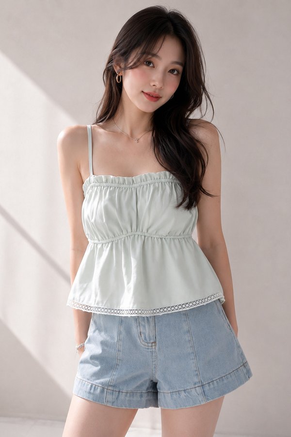 Naya Crochet Trim Top Baby Mint