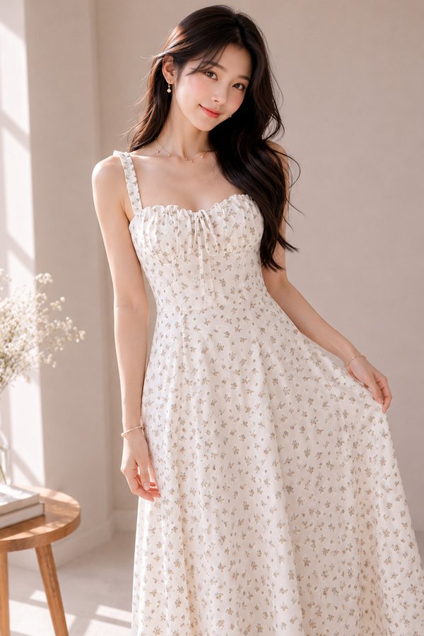 Veda Dress Crème Bouquet