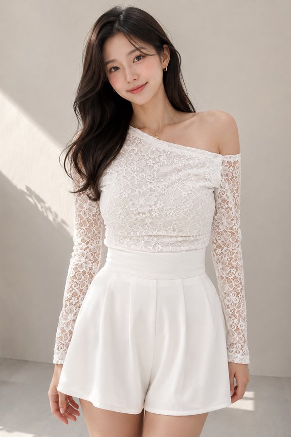 Romica Lace Padded Top White