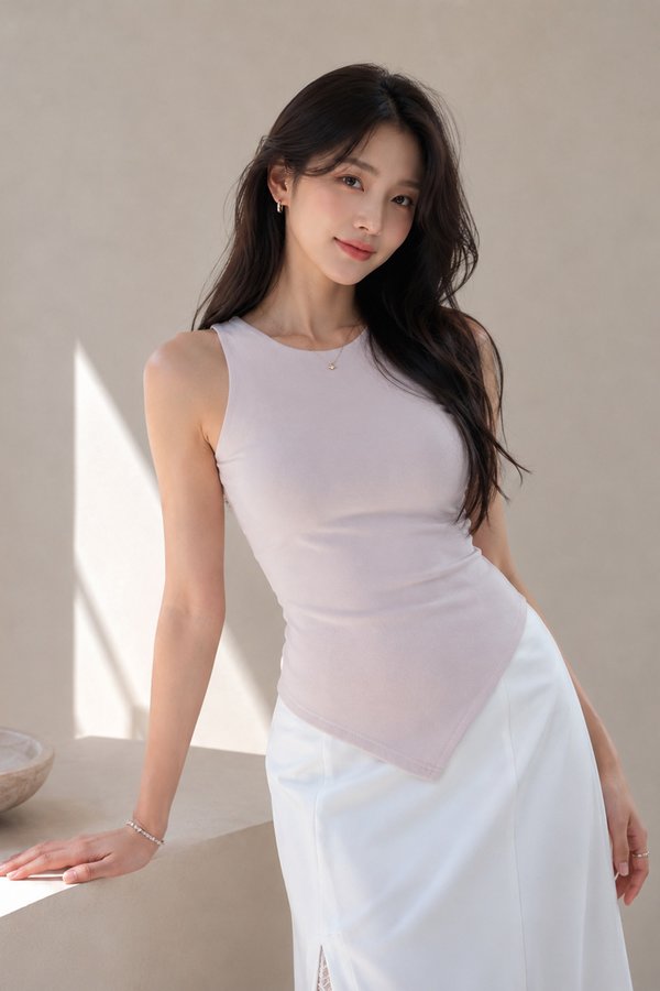Cassandra Padded Top Ash Lavender *PLUSH*