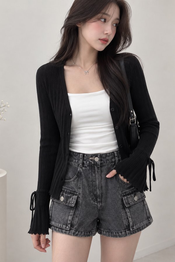 Sarabel Knit Cardi Black