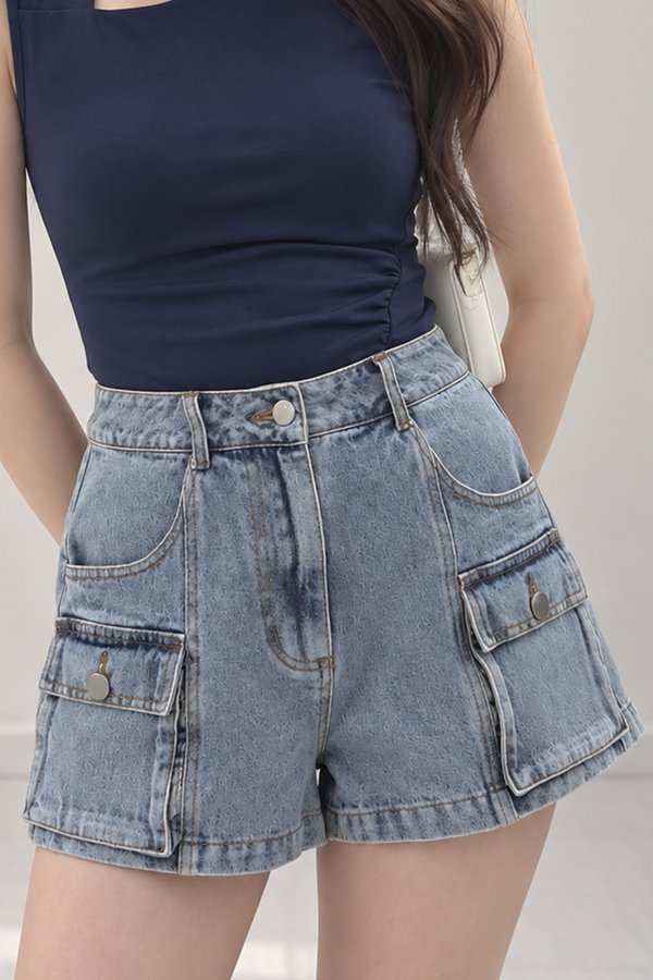 Thora Denim Shorts Stone Wash
