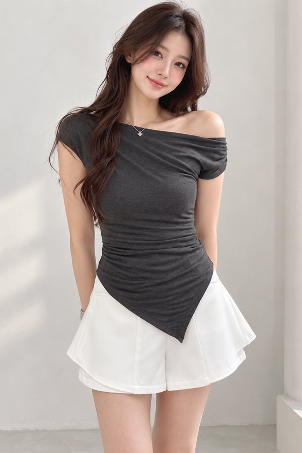 Dara Padded Top Textured Grey *MM*