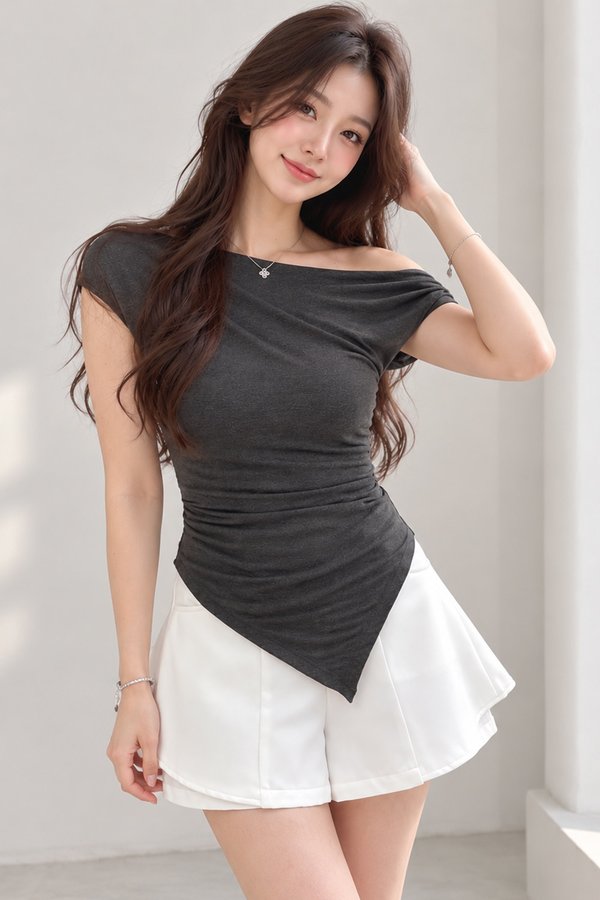 Dara Padded Top Textured Grey *MM*