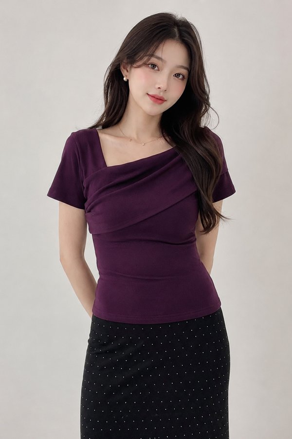 Jordyn Padded Top Burgundy Plum *PLUSH*