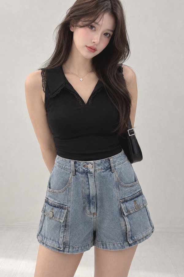 Stella Padded Top Black *PLUSH*