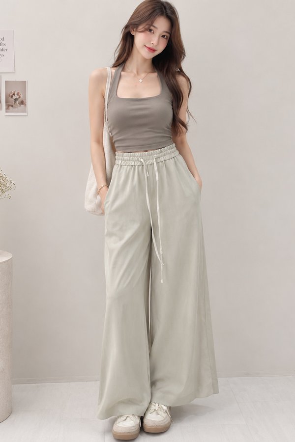 Leda Linen Pants Greyish Sand